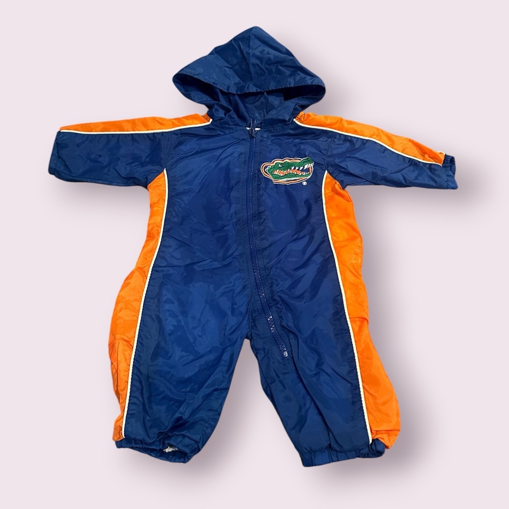 Baby Mighty Mac Sports Florida Gators Blue and Orange Hooded One Piece 3/6 Mon